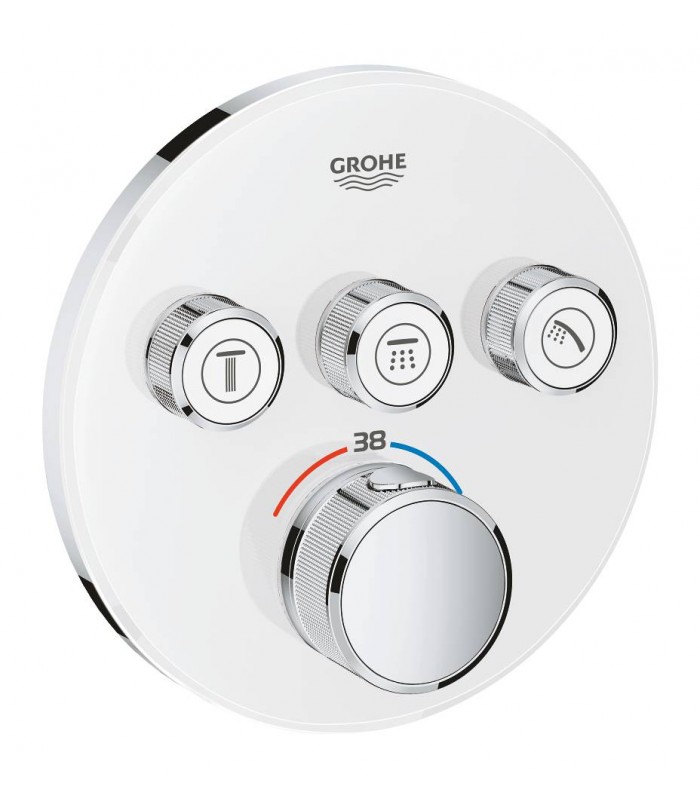 Compra online Termostato Grohe SmartControl 3, vidro branco redondo (29904LS0) en oferta al mejor precio