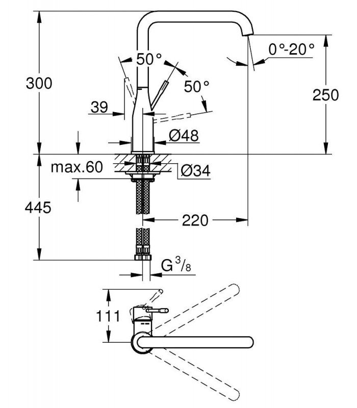 Compra online Essência seg. Pia de bica fixa Grohe Supersteel mate (30269DC0) en oferta al mejor precio