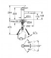 Conceito Freg. Grohe 2j CR bica média extraível (30273001)