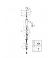 Eurostyle Cosmo monom pia bica fixa Grohe (31124002)