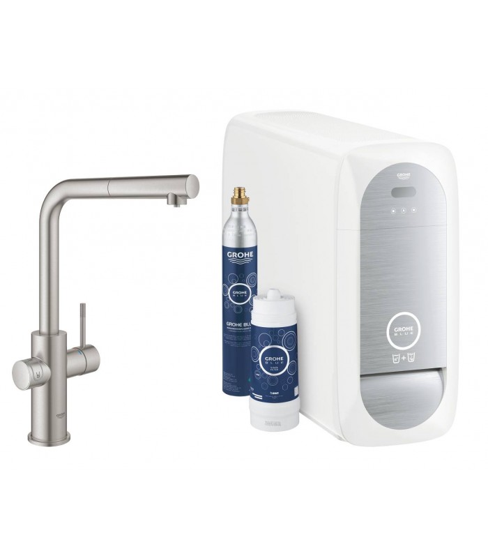Compra online GROHE Blue Home Bica extraível L. Supersteel mate Grohe (31539DC0) en oferta al mejor precio