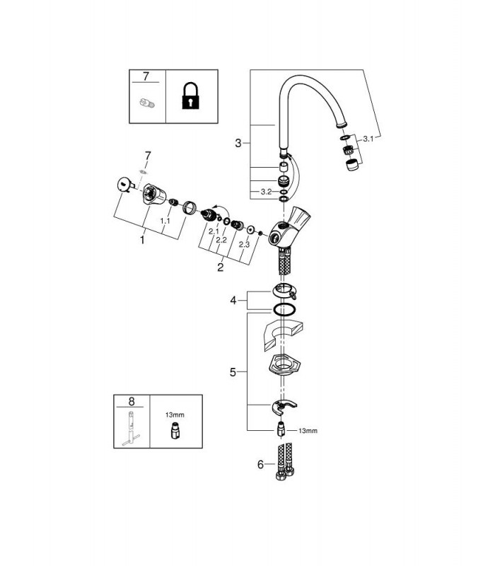 Compra online Grohe Costa L Monoblock de fregadero 1/2" (Ref. 31812001) en oferta al mejor precio