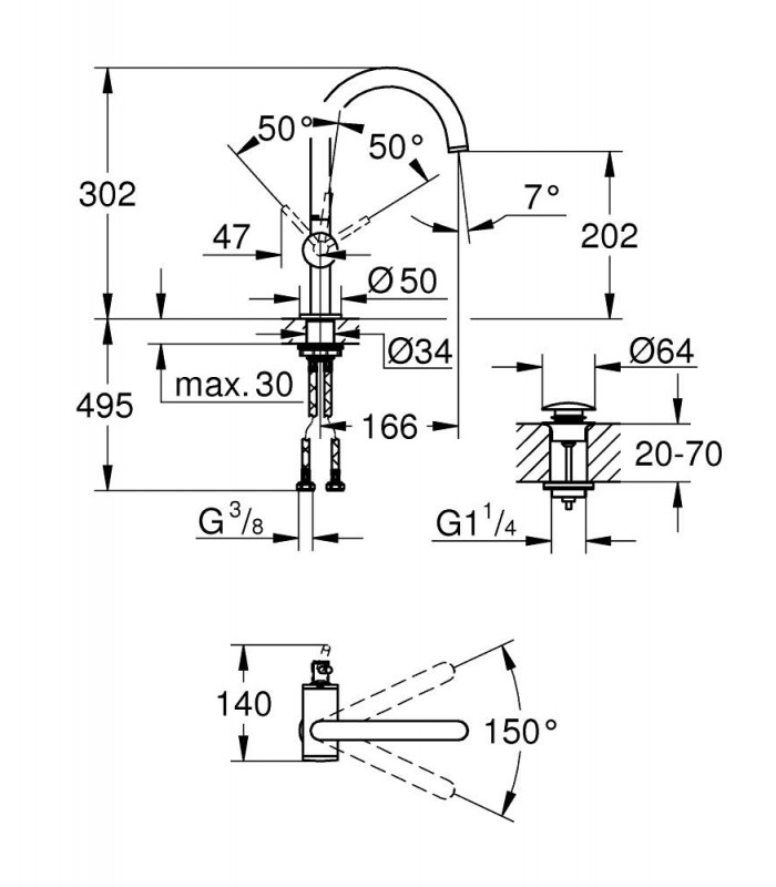 Compra online Atrio New Misturador monocomando para lavatório 1/2" L-Size Grohe (32042DC3) en oferta al mejor precio