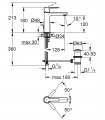 Lineare monom lavabo S con vaciador, DC Grohe (32114DC1)