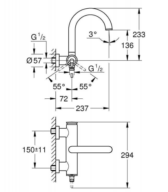 Compra online Atrio New Monomando para baño ducha 1/2" Grohe (32652DC3) en oferta al mejor precio