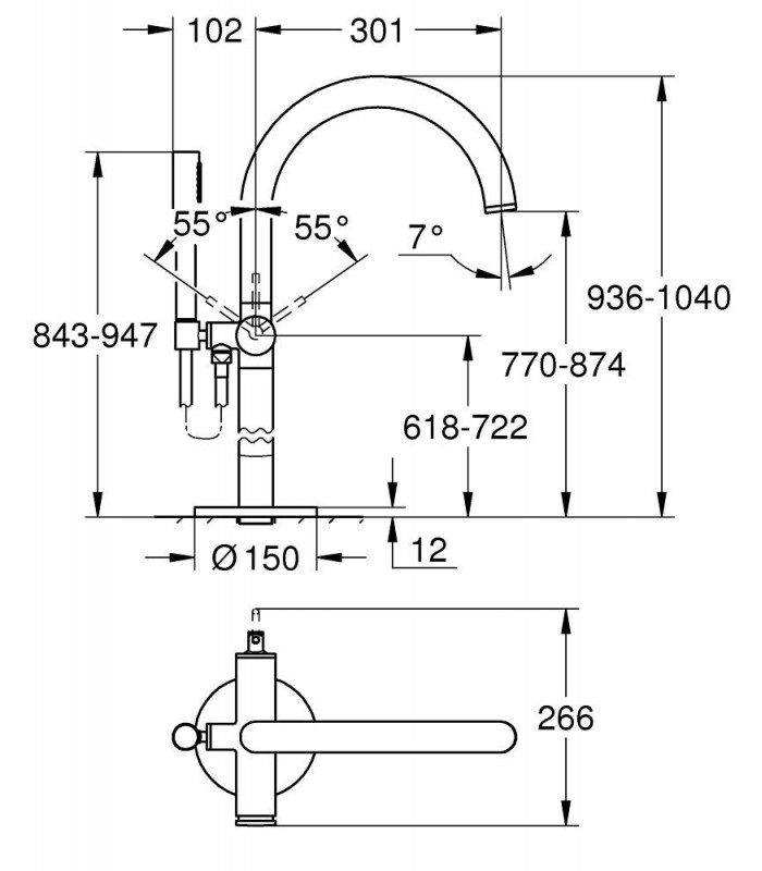 Compra online Atrio New Misturador monocomando para banheira e chuveiro 1/2 pé Grohe (32653DC3) en oferta al mejor precio