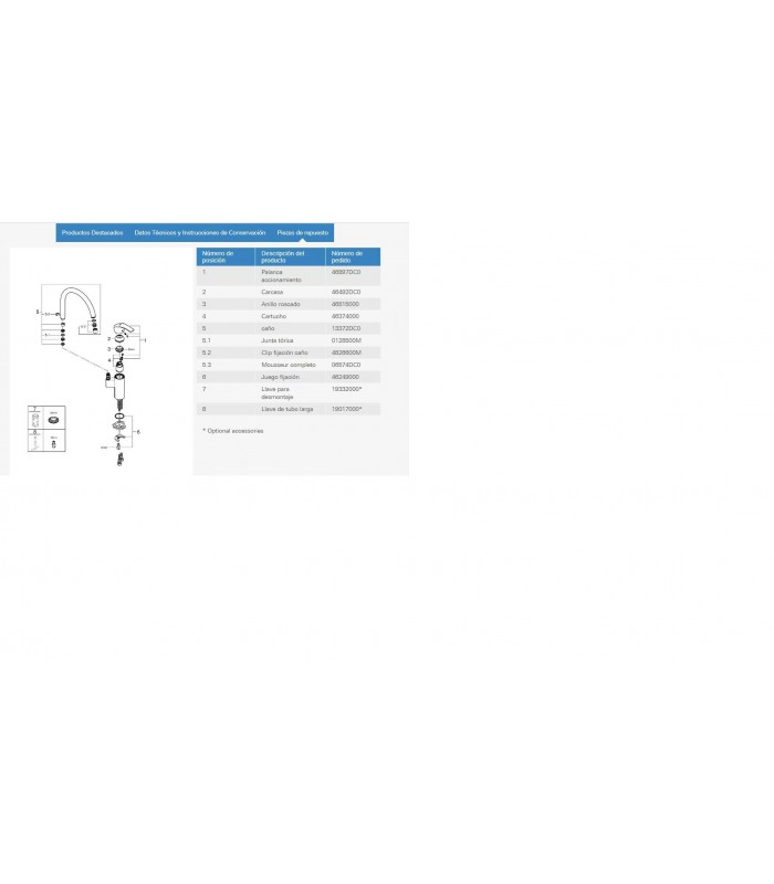 Compra online Eurosmart Monom fregadero caño alto Grohe (33202DC2) en oferta al mejor precio
