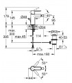 Bidé linear monom com conjunto de válvulas, DC Grohe (33848DC1)