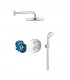 GRT 1000 oculto + Tempesta 210 + 286 braço + Tempesta 100 conjunto de suporte de parede Grohe (34614001)
