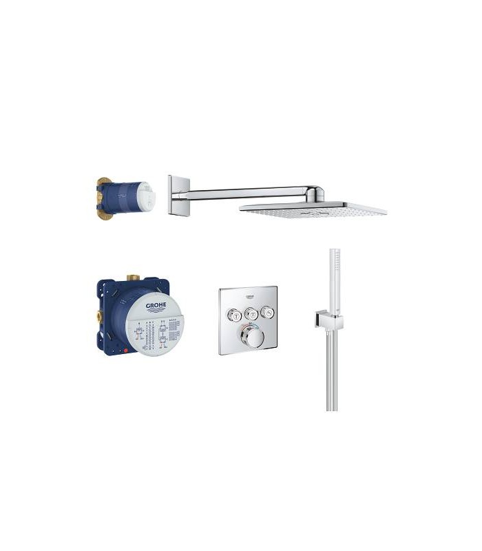 Compra online Grohe Grohtherm SmartControl Perfect - Conjunto de chuveiro com termostato, oculto, chuveiro, chuveiro de mão, braço de chuveiro en oferta al mejor precio