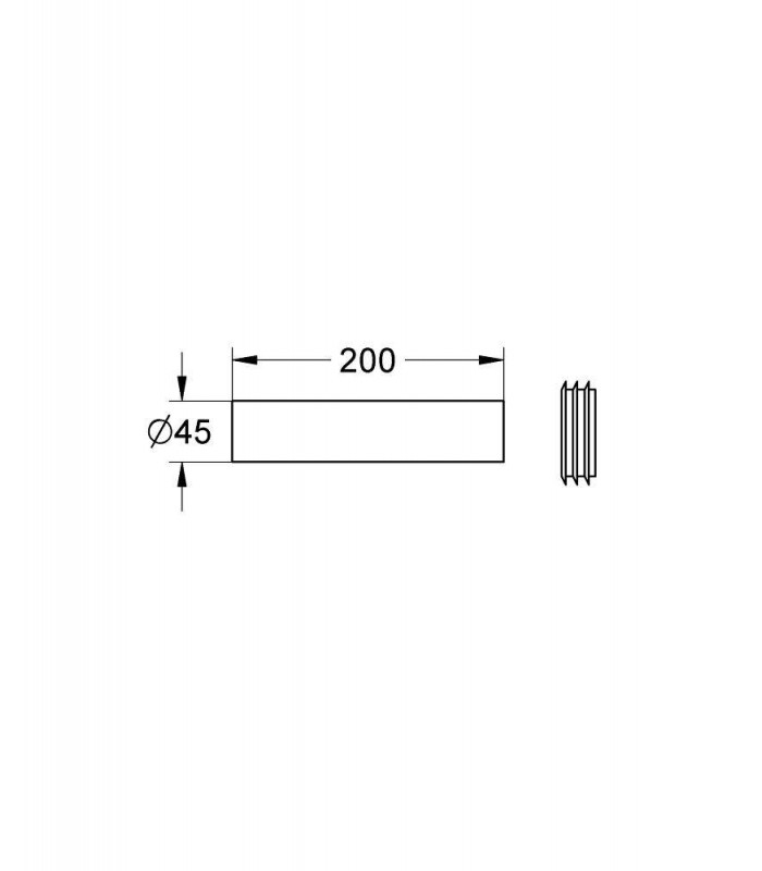 Compra online Tubo de empalme 200 mm Grohe (37489000) en oferta al mejor precio