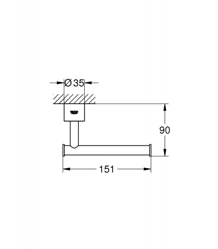 Compra online Porta-rolo de papel higiênico Grohe sem tampa (40313003) en oferta al mejor precio