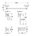 Conjunto de acessórios Grohe Essentials 5 em 1 Supersteel mate (40344DC1)