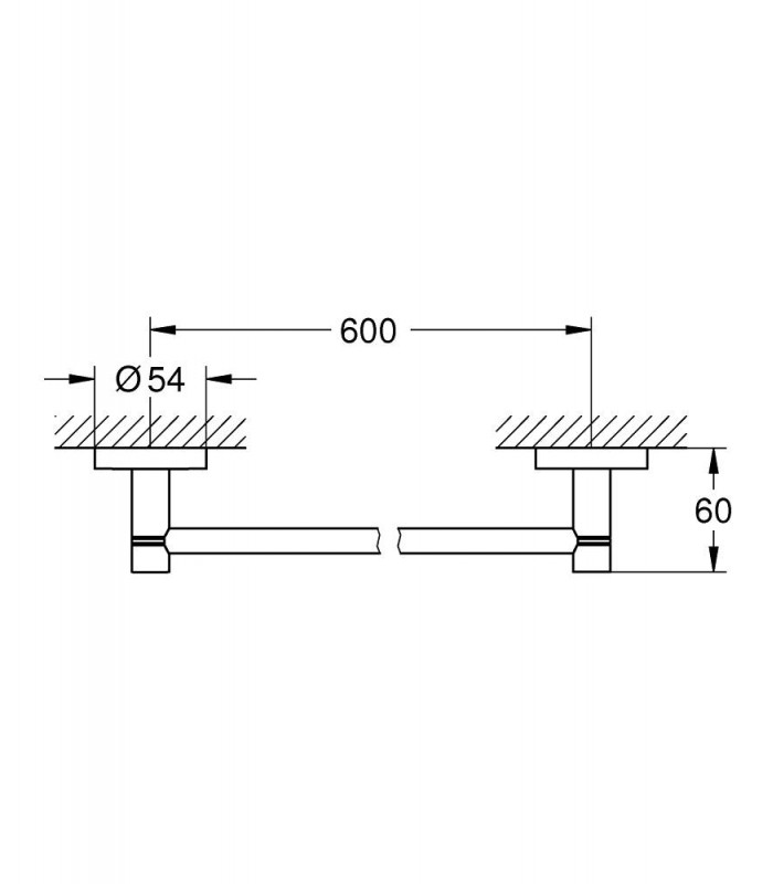 Compra online Essentials Toallero 600 mm, Super Steel Grohe (40366DC1) en oferta al mejor precio