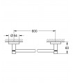 Essentials Toallero 600 mm, Super Steel Grohe (40366DC1)