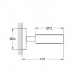 Essentials Soporte para vaso, jabonera, dispensador Super Steel Grohe (40369DC1)