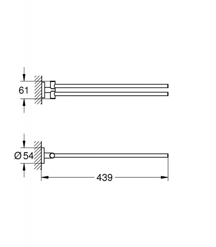 Compra online Essentials Toallero doble, Super Steel Grohe (40371DC1) en oferta al mejor precio