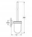 Suporte para escova de vaso sanitário Essentials de parede, Super Steel Grohe (40374DC1)