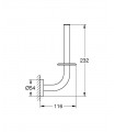 Porta-rolo de papel higiênico Essentials Spare, Super Steel Grohe (40385DC1)