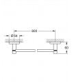Toalheiro Essentials 800 mm, Super Steel Grohe (40386DC1)