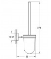 Suporte para escova de vaso sanitário de parede Bau Grohe (40463001)
