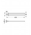 Essentials Cube Toallero Doble 44cm gir. Grohe (40624001)