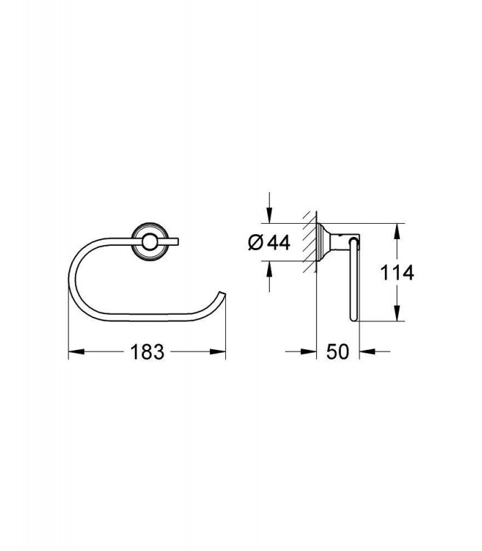 Compra online Essentials Auth portarrollos de pared Grohe (40657001) en oferta al mejor precio