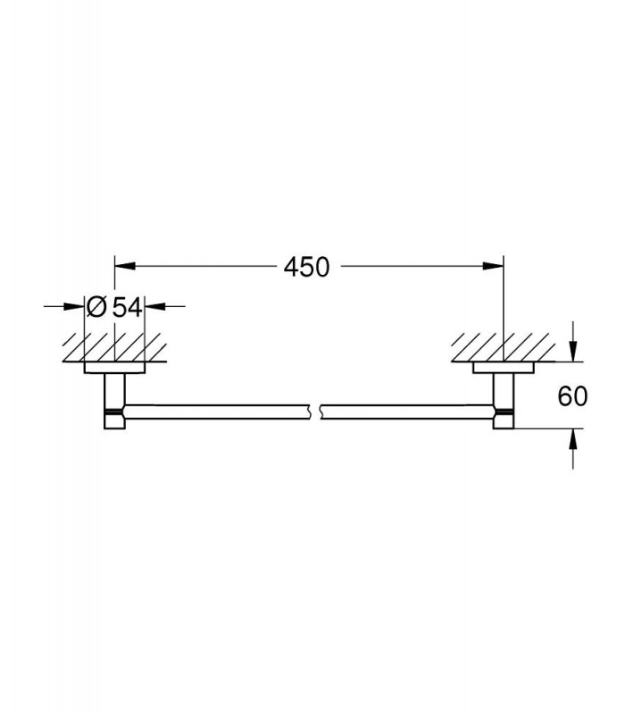 Compra online Toalheiro Essentials 450 mm, Super Steel Grohe (40688DC1) en oferta al mejor precio