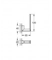 Suporte para rolo de papel higiênico extra Grohe Selection Cube (40784000)