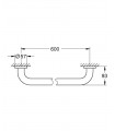 Essentials Asidero de bañera 610 mm, Super Steel Grohe (40794DC1)