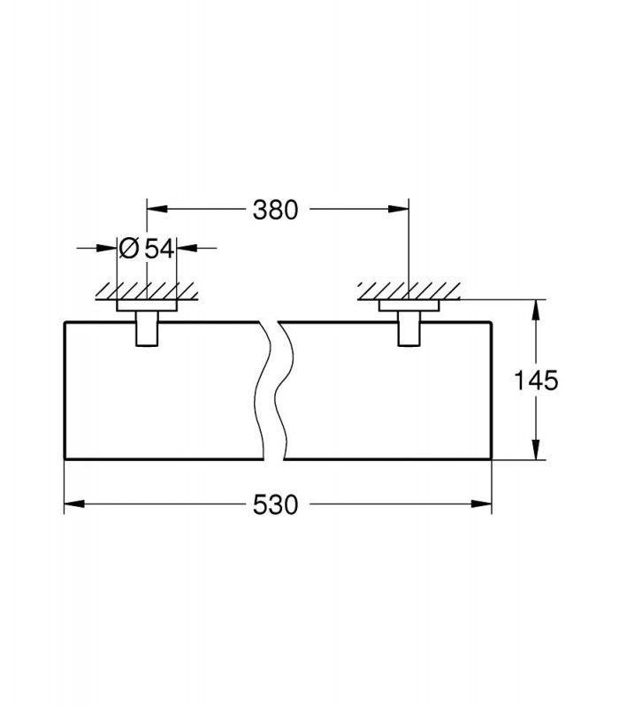 Compra online Essentials Repisa de cristal 380mm Grohe (40799001) en oferta al mejor precio