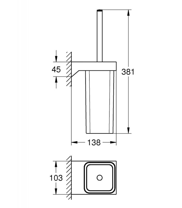 Compra online Selection Cube Escobillero de pared Grohe (40857000) en oferta al mejor precio
