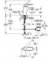 Eurostyle New monomando lavaboabo M solido vaciadoror Grohe (23707003)