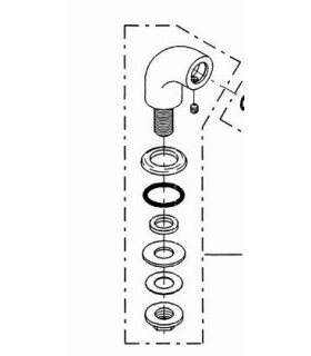 Recambios profesionales GROHE Columna Prismática Sentosa. G-3000