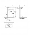 Pedestal Grohe BAU (39425000)