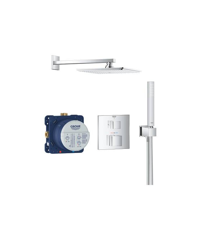 Compra online Grohe Conjunto completo: Ducha mural Cube, term empotradootrado, set soporte  (34741000) en oferta al mejor precio