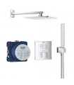 Grohe Conjunto completo: Ducha mural Cube, term empotradootrado, set soporte  (34741000)