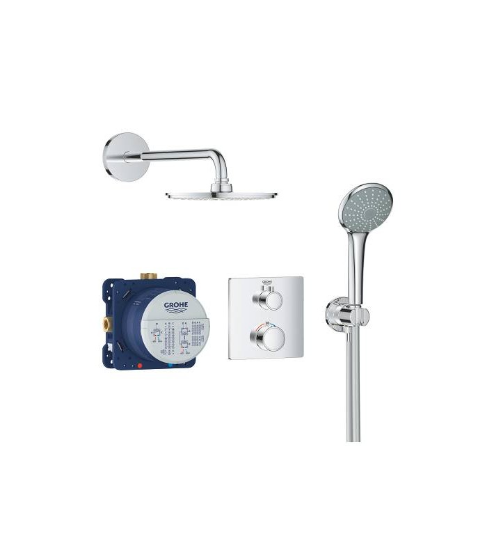 Compra online Grohe Conjunto completo Rainshower 210+Grohtherm new Square + set Euphoria  (34734000) en oferta al mejor precio