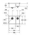 Grohe Fregadero K700 bajo encimera 1.5 cubetas izd  (31577SD0)