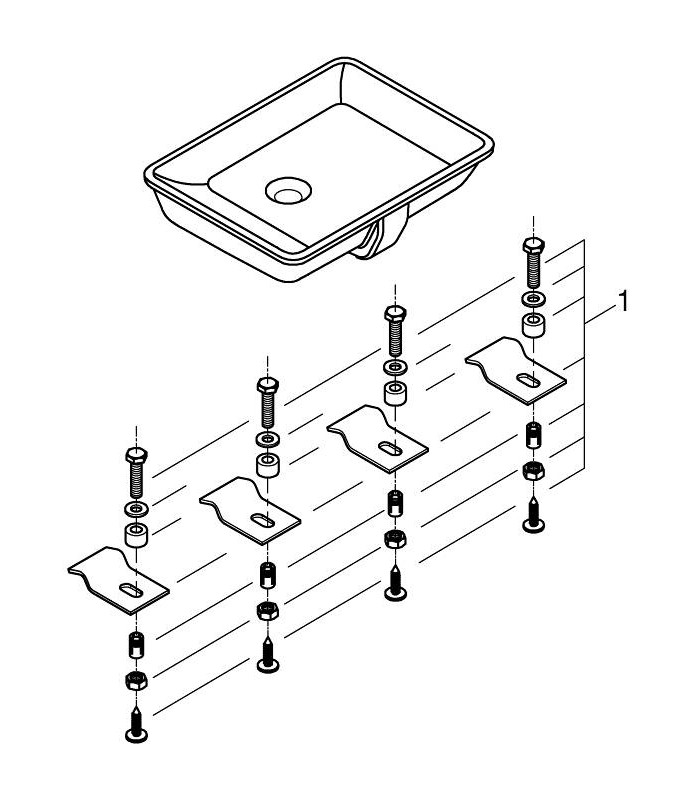 Compra online Lavatório de embutir Grohe Cube 50 (3948000H) en oferta al mejor precio
