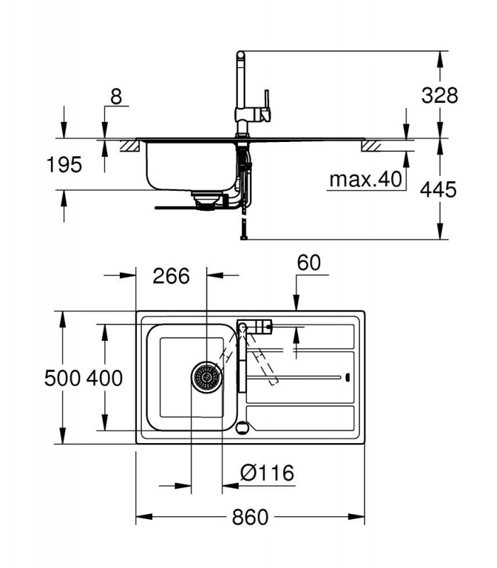 Compra online Pacote de lava-louças Grohe Minta (31573SD0) en oferta al mejor precio
