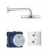 Conjunto completo Grohe Grohtherm Square com termostato embutido de 2 vias e chuveiro de parede de 210 mm (34728000)