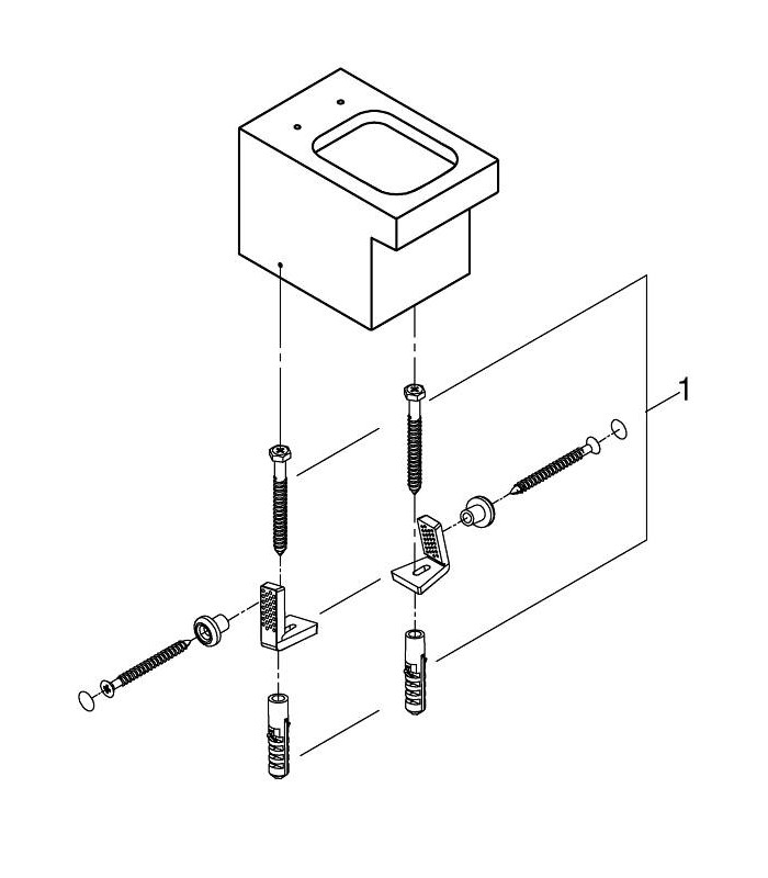 Compra online Tanque alto para vaso sanitário Grohe Cube (3948500H) en oferta al mejor precio
