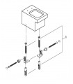 Tanque alto para vaso sanitário Grohe Cube (3948500H)