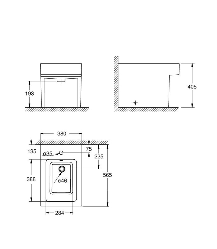 Compra online Bidé de chão Grohe Cube (3948700H) en oferta al mejor precio