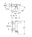 Grohe PLUS Monomando para baño y ducha 1/2"  (33553003)