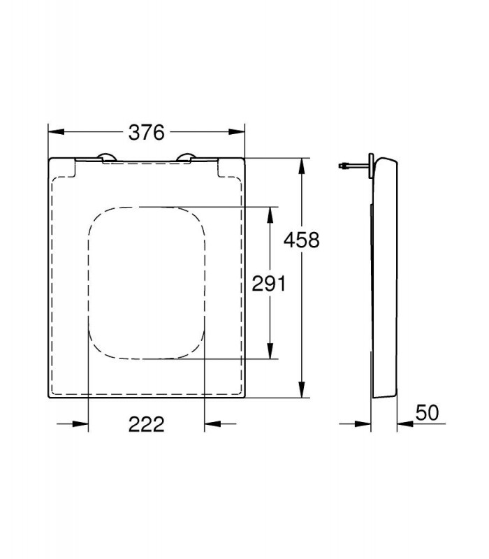 Compra online Assento e tampa de fechamento suave Grohe Cube (39488000) en oferta al mejor precio