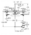 Misturador de lavatório Grohe PLUS 1/2" tamanho M com conjunto de resíduos (20301003)