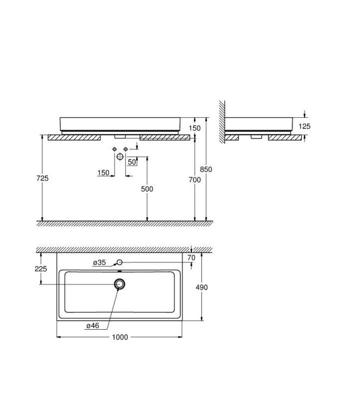Compra online Lavatório de bancada Grohe Cube 100 (3947500H) en oferta al mejor precio