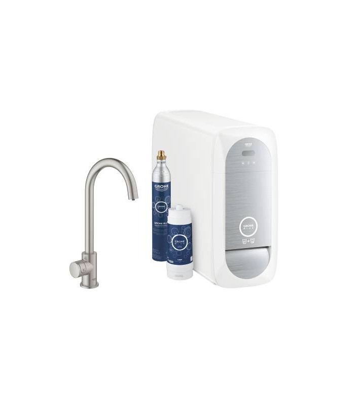 Compra online Grohe  Blue Home Mono caño C Supersteel  (31498DC1) en oferta al mejor precio